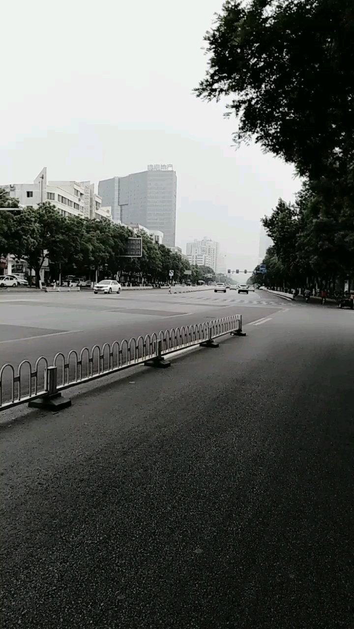 一个人骑行旅游来到保定市朝阳南大街