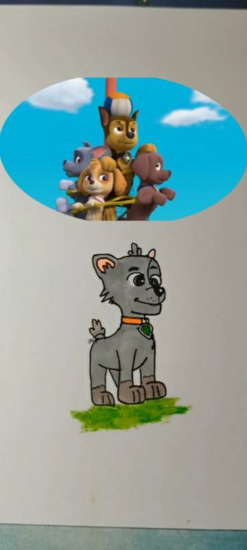全民最牛手艺人#汪汪队灰灰简笔画