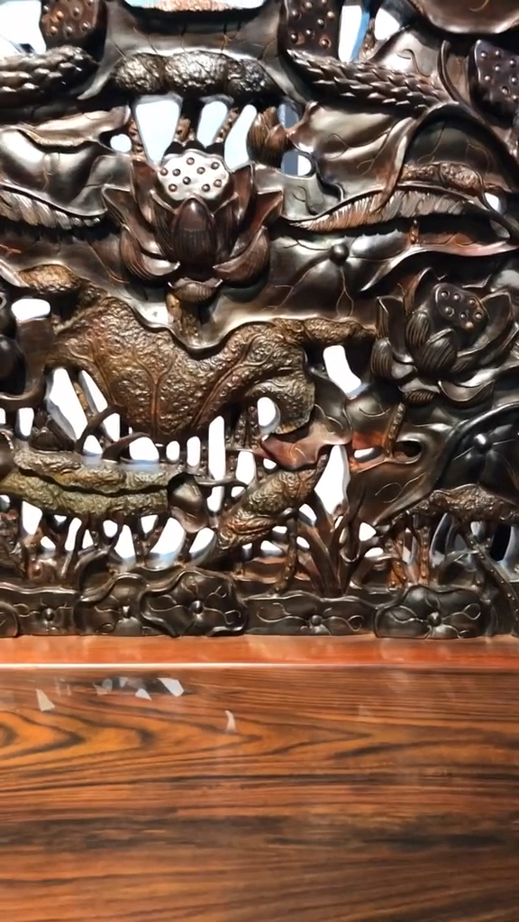 红木古典家具#纯手工雕刻,荷花宝座