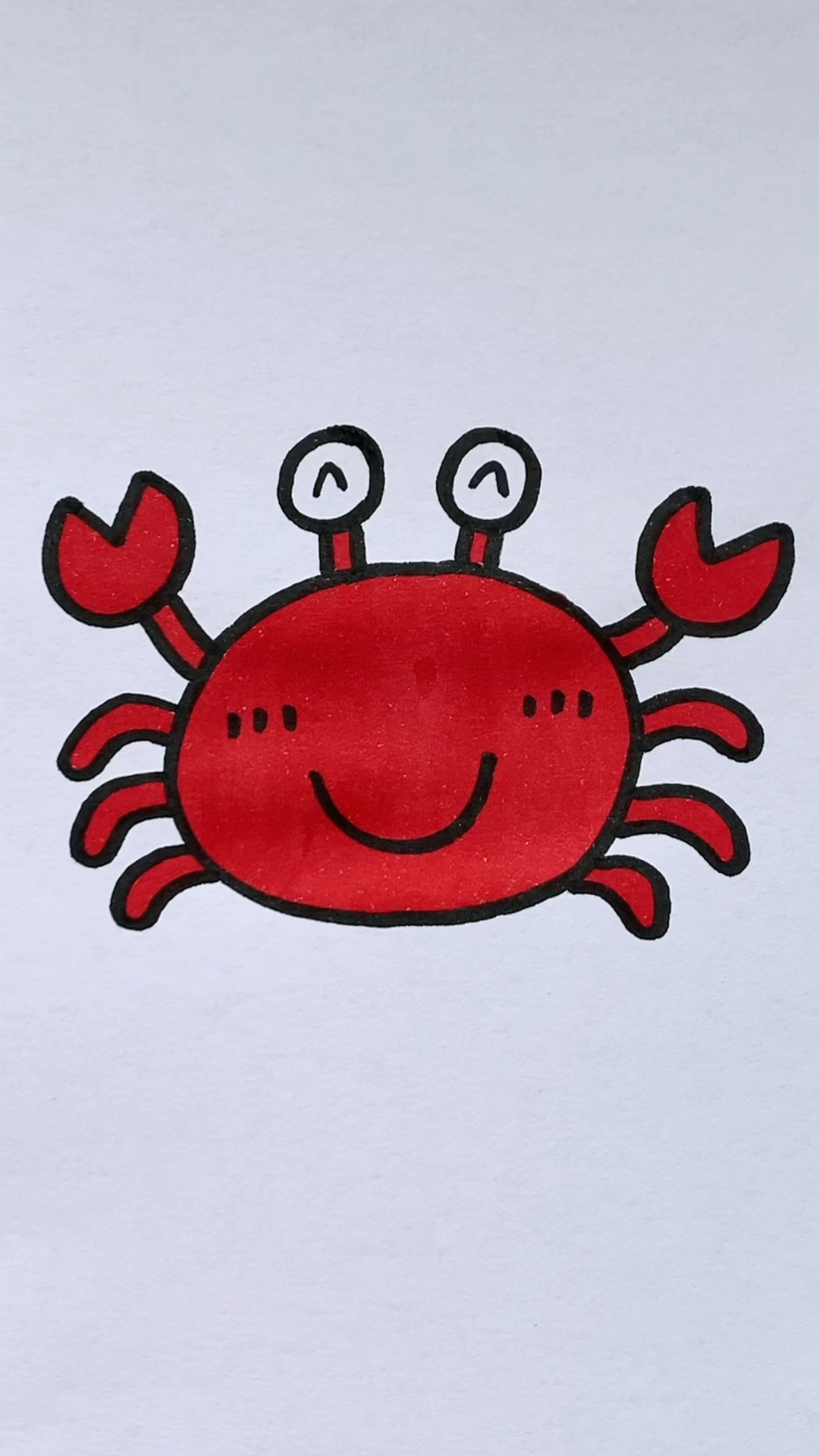 简笔画小螃蟹的画法图片