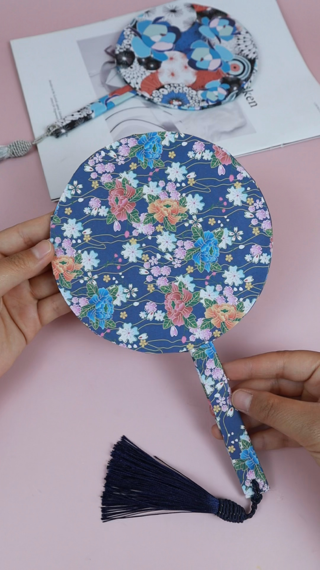 手工制作#硬纸板做个团扇