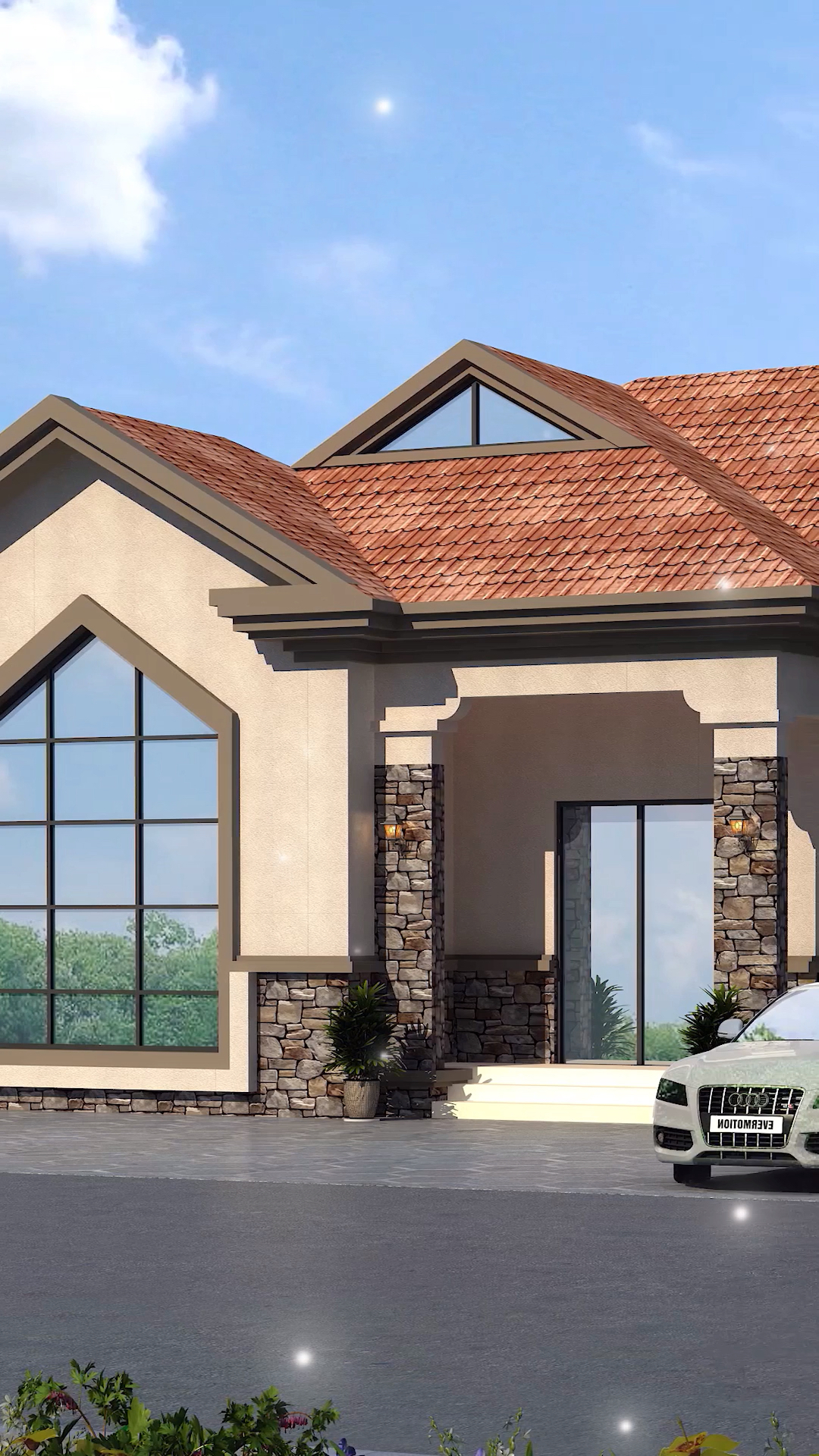 农村自建房#带阁楼一层美式风别墅,好看实用布局合理!-度小视