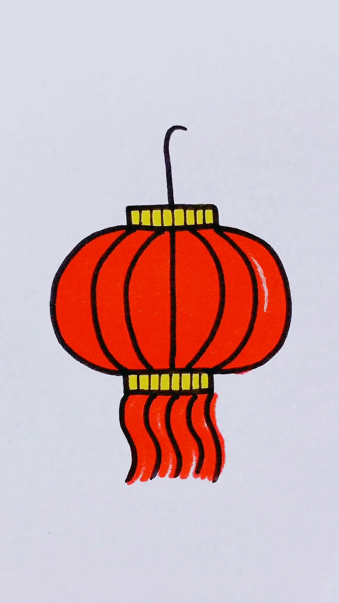 简笔画#工字画灯笼