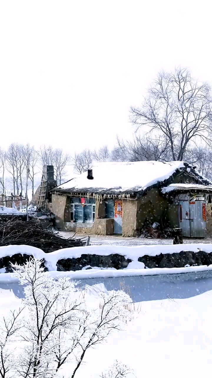 下雪天图片农村图片
