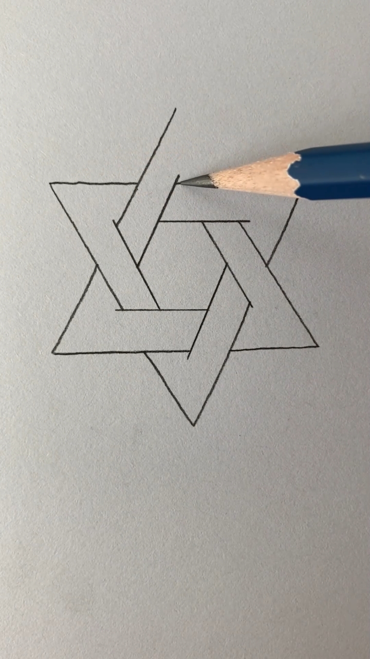 六角星这么画,简单易学