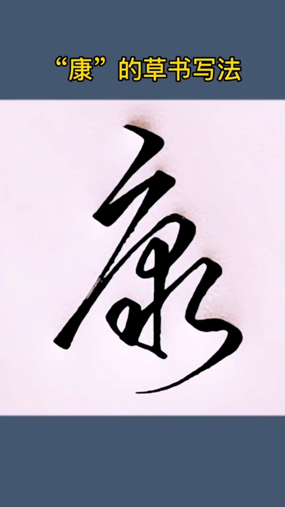 一起练字康的草书写法
