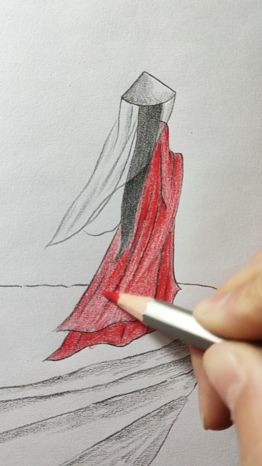 古代女子怎么画红衣图片