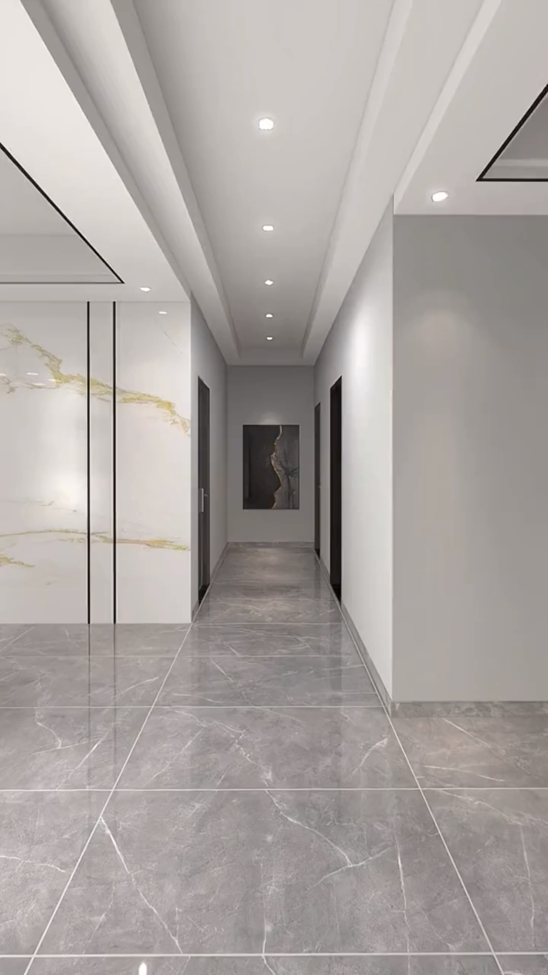 电视背景墙现代极简黑白灰