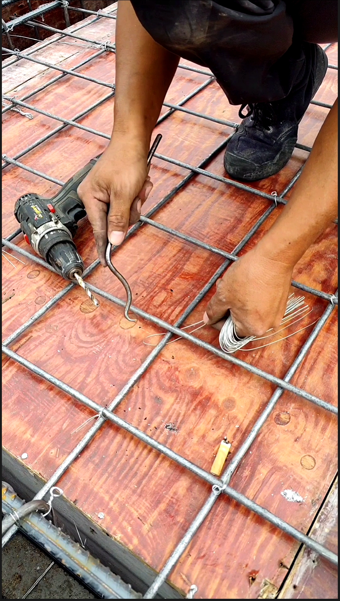 上班生活#工地日常扎钢筋