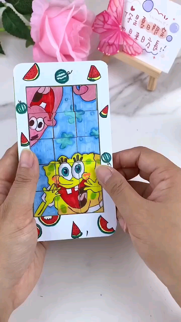 手工制作自制简易的拼图玩具制作简单好玩又有趣