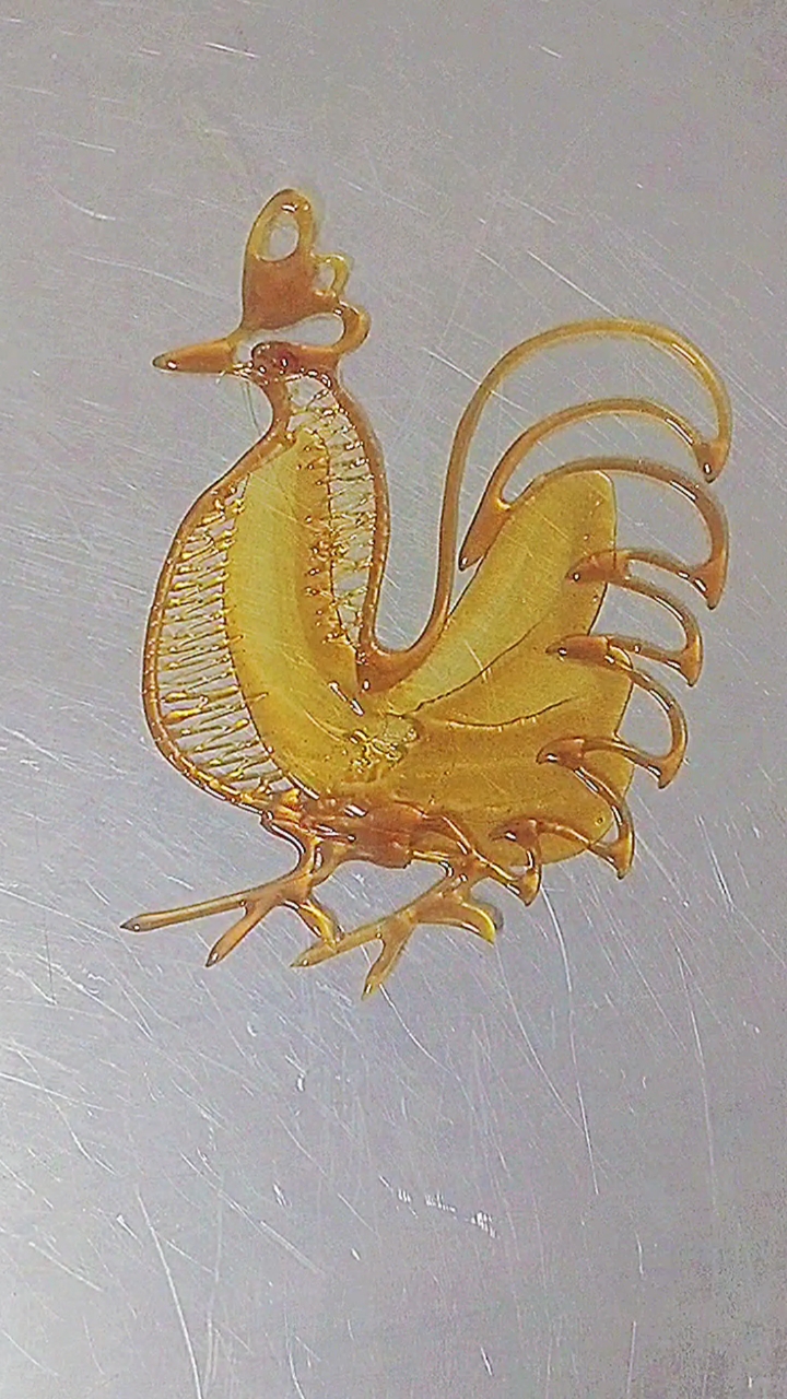 记录生活##糖画教程,公鸡教程