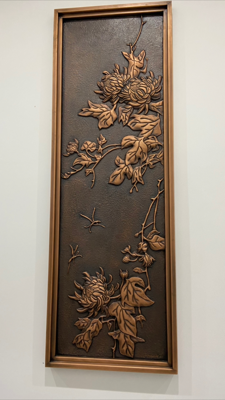 铜浮雕#铜浮雕梅花图