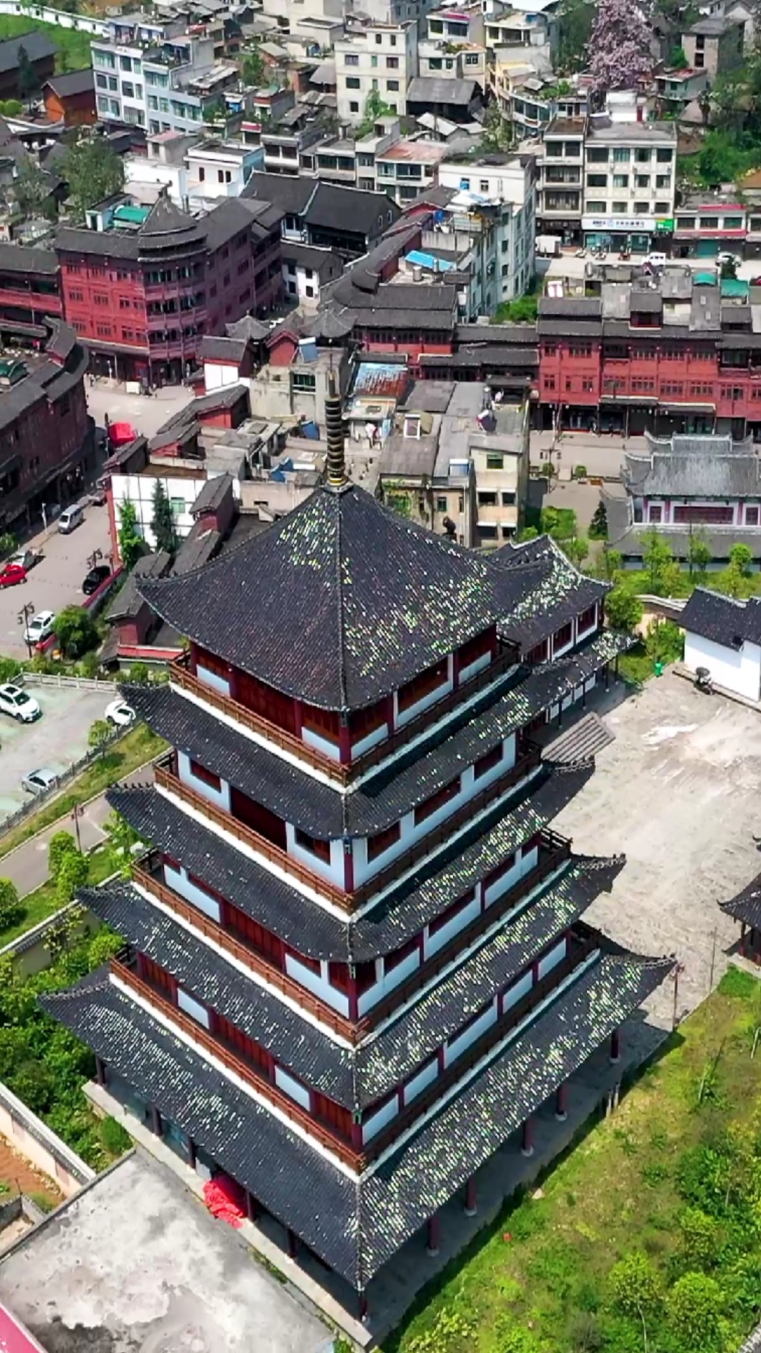 你好,夏天#航拍贵州安顺永宁古镇