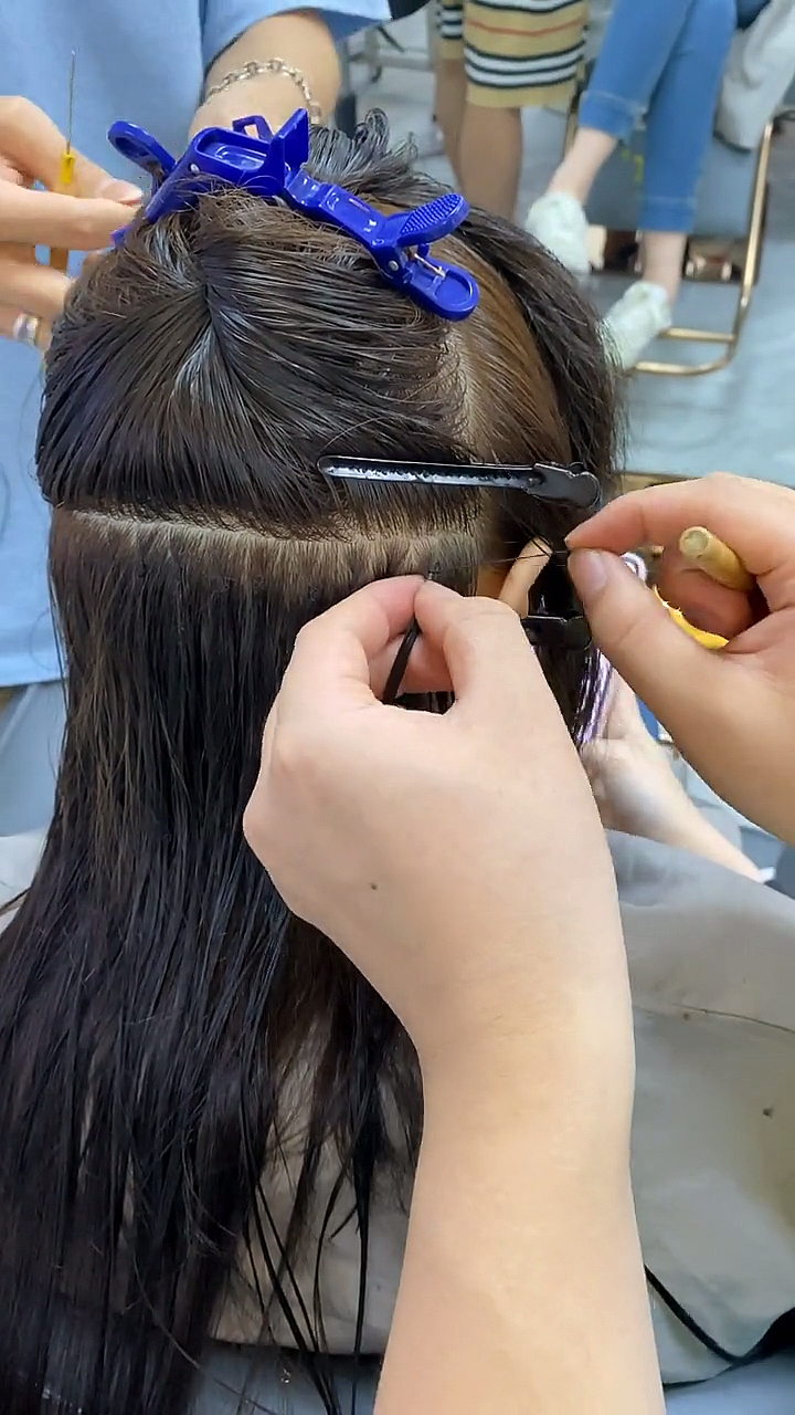 我要上热门#微编织接发