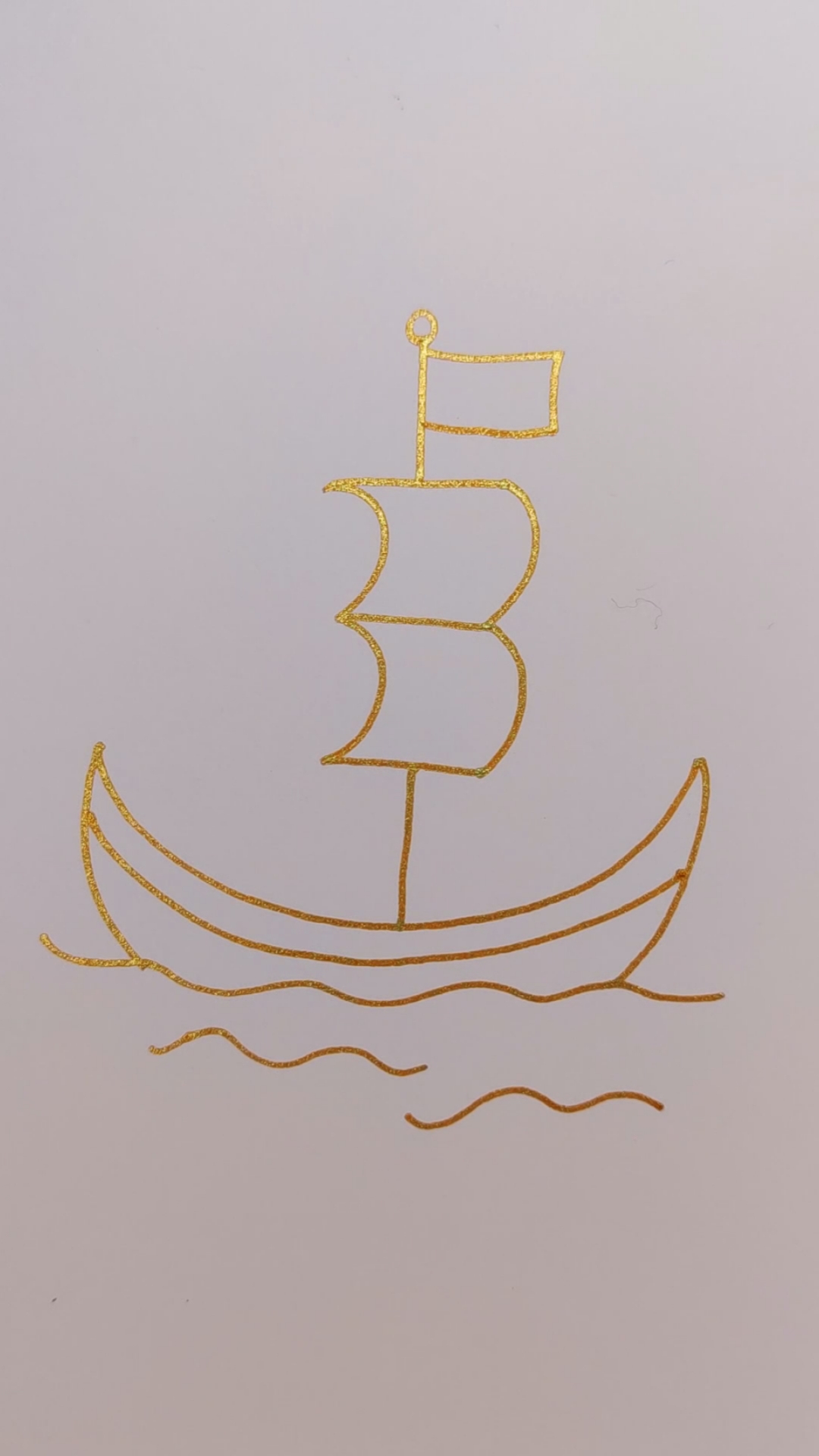 用数字33画帆船