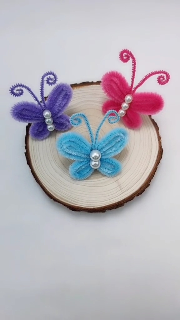 扭扭棒做的蝴蝶,小朋友可喜欢了#手工diy#创意#扭扭棒#幼儿园手工