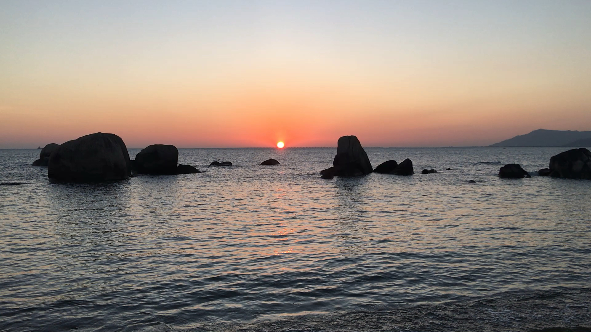 海南岛三亚天涯海角风景区,晚霞-度小视