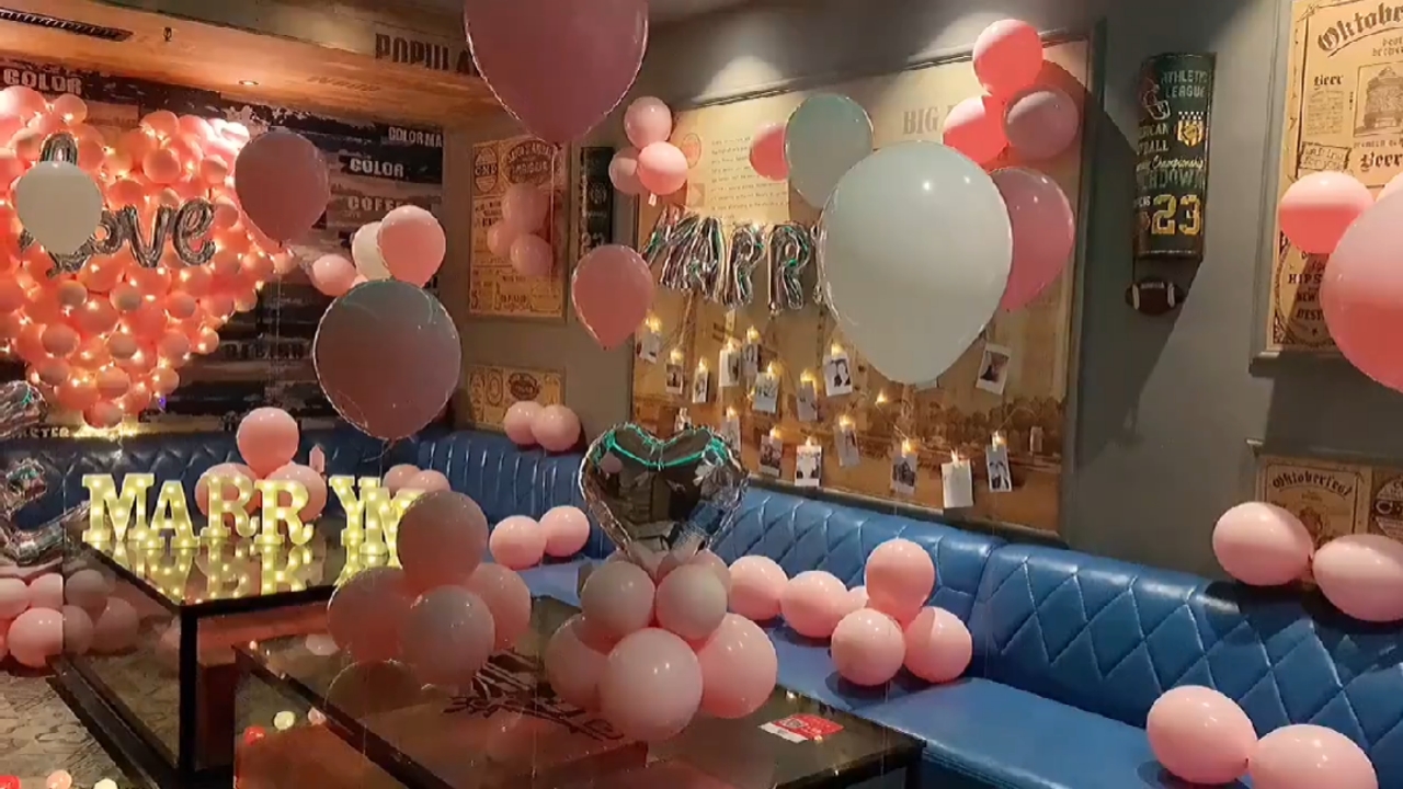 气球布置#ktv求婚布置