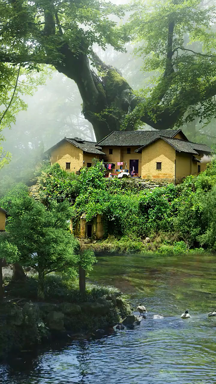 大自然美景#这就是真实农村,山沟沟里,很多人翻到我作品就直接划走了