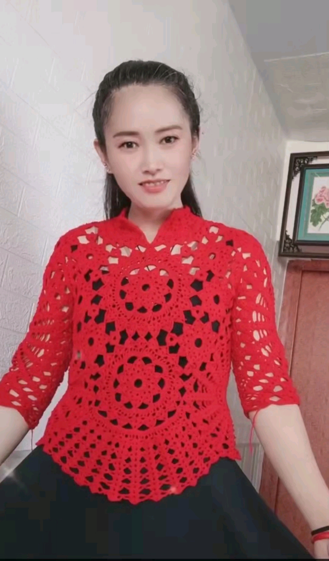 钩织教程#仿唐装教程⑨