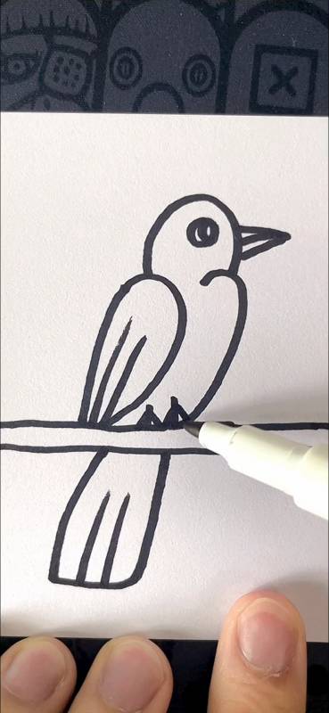 组队一起学用数字22画小鸟00吧一学就会简笔画育儿简笔画一起学画画