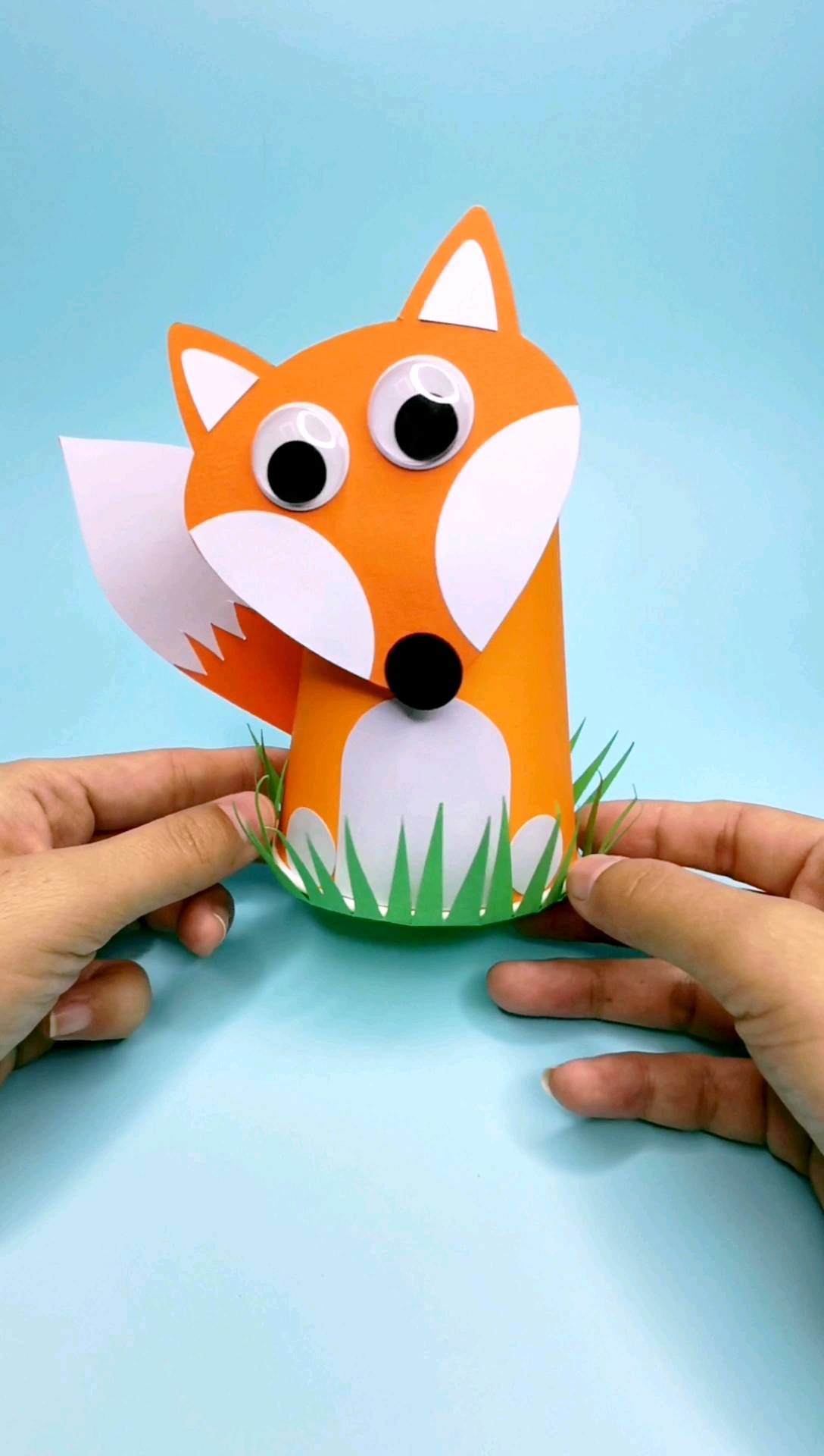 手工制作#可爱的纸杯小狐狸,你学会了吗?-度小视