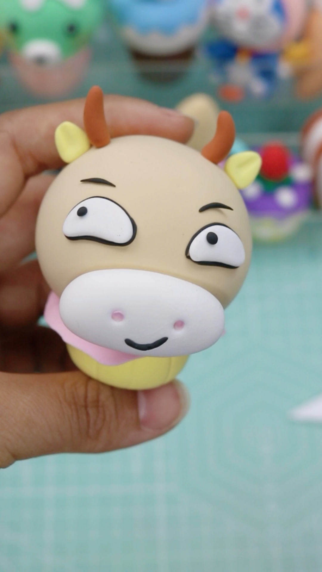 超轻粘土#真是没想到,牛牛也可以这么可爱!