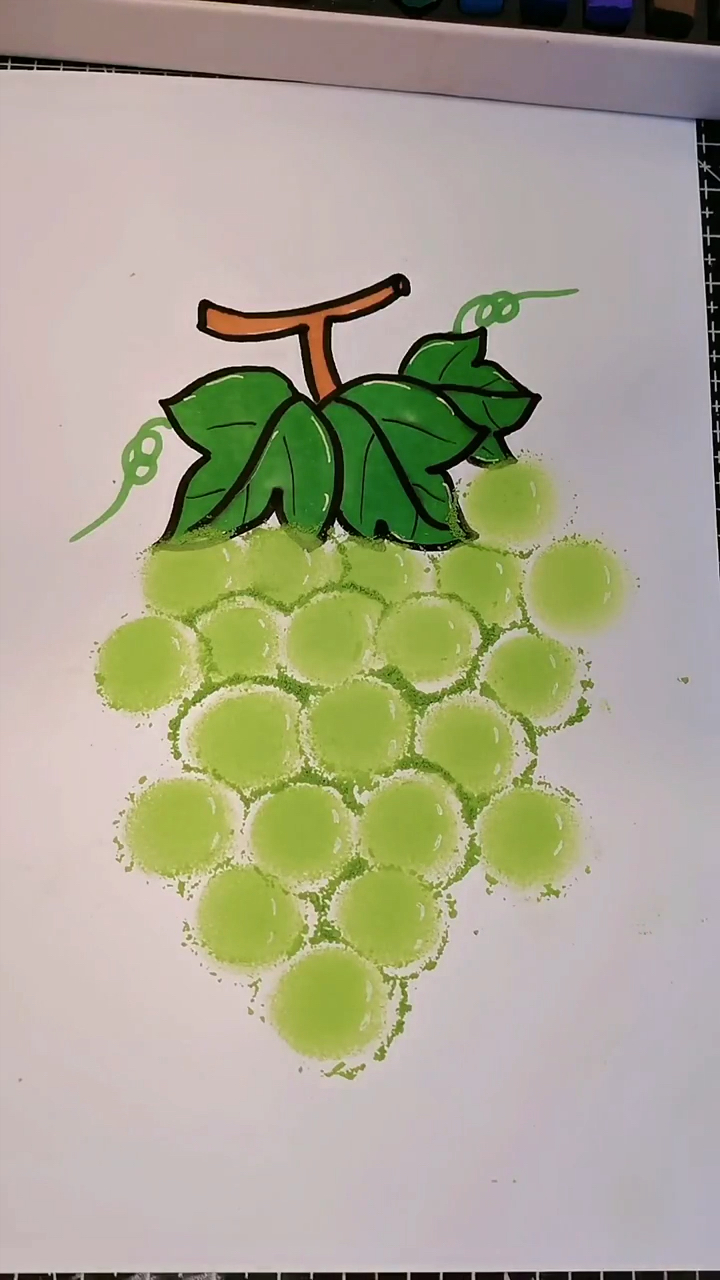 画画原来如此简单#学画葡萄简笔画-度小视