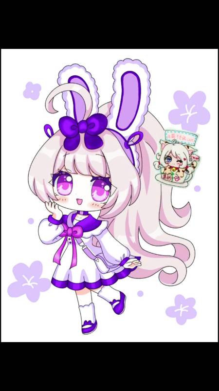 绘画#让大家久等了,迷你世界的星黛露涂好了(也有可能是许愿兔吧)