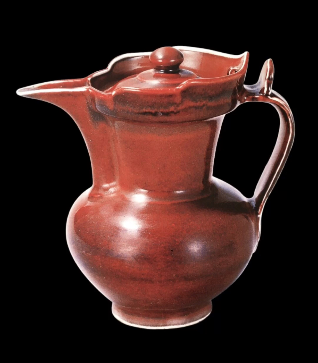 瓷器鉴定#明宣德红釉僧帽壶-度小视