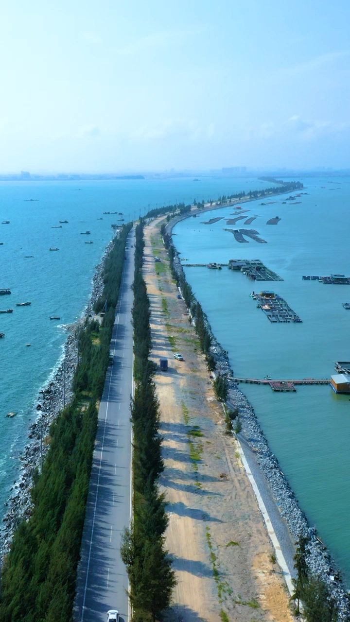 旅游进行时广西钦州发现一条海上公路通向大海深处周围风光太美不收