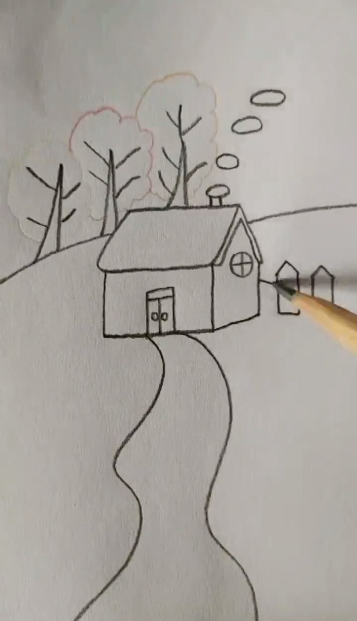 简笔画这样画房子超简单你学会了吗