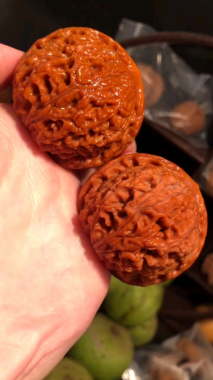 文玩核桃#涞水麻核桃45水龙纹