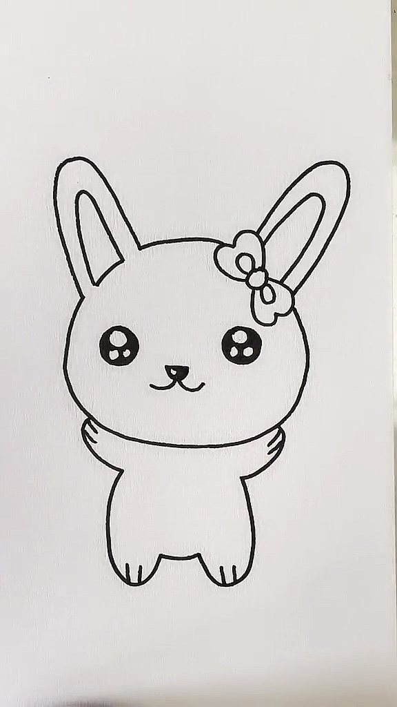 怎样画兔子 简单图片