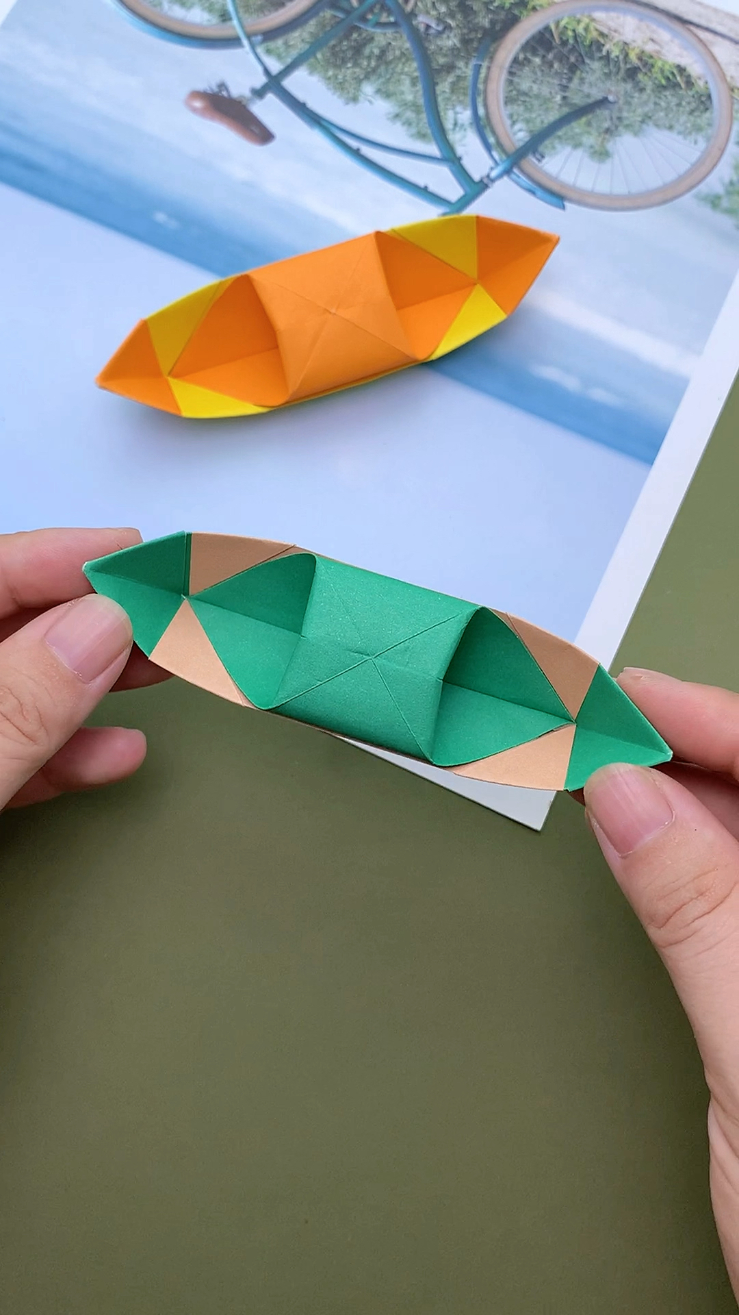 折纸蓬蓬船图片