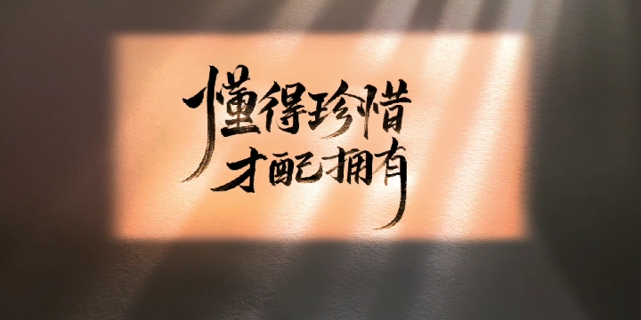 手写文字#懂得珍惜,才配拥有!