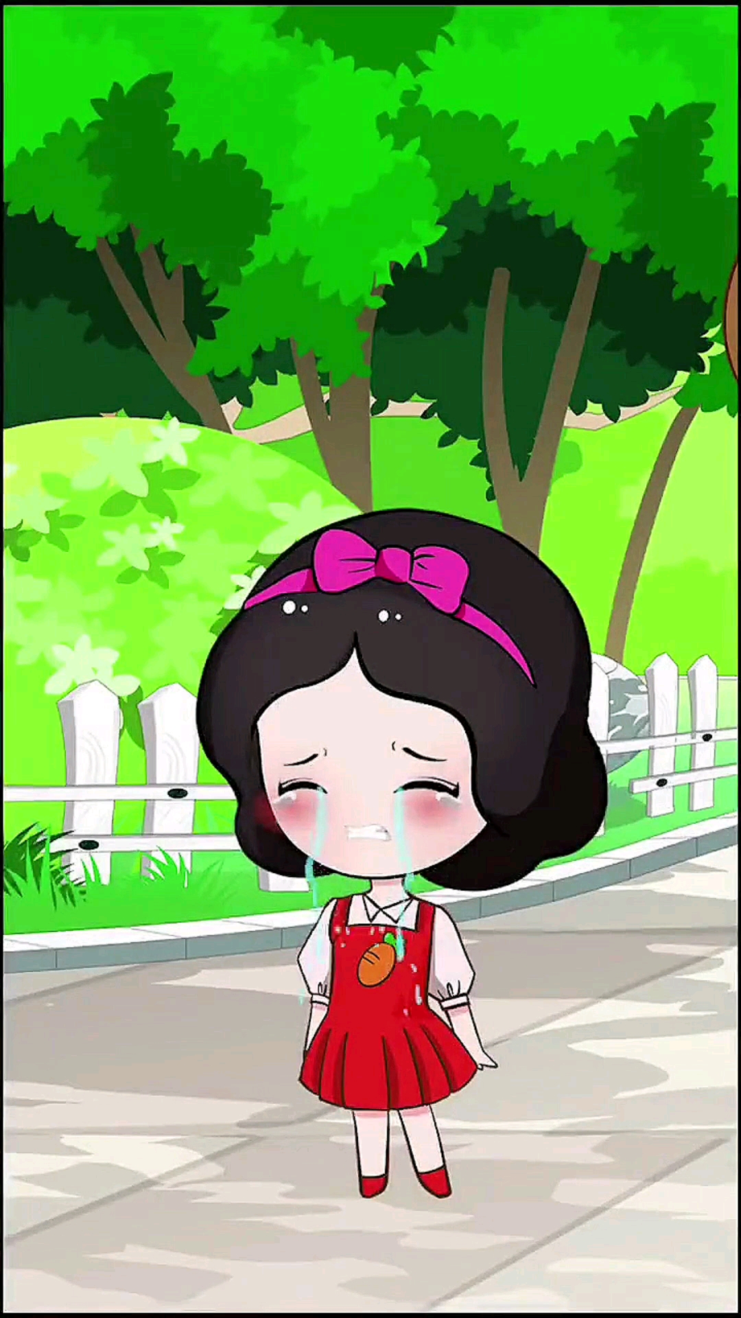 动漫#白雪为什么哭的这么伤心呢?