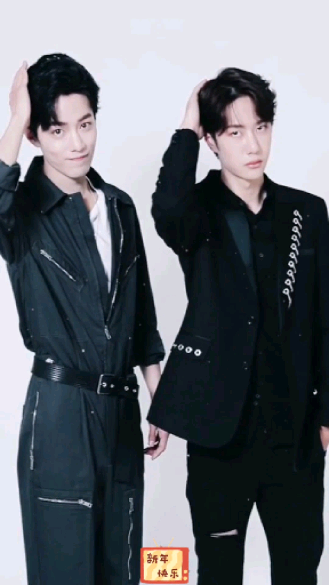 王一博肖战#摸头杀.这画面喜欢