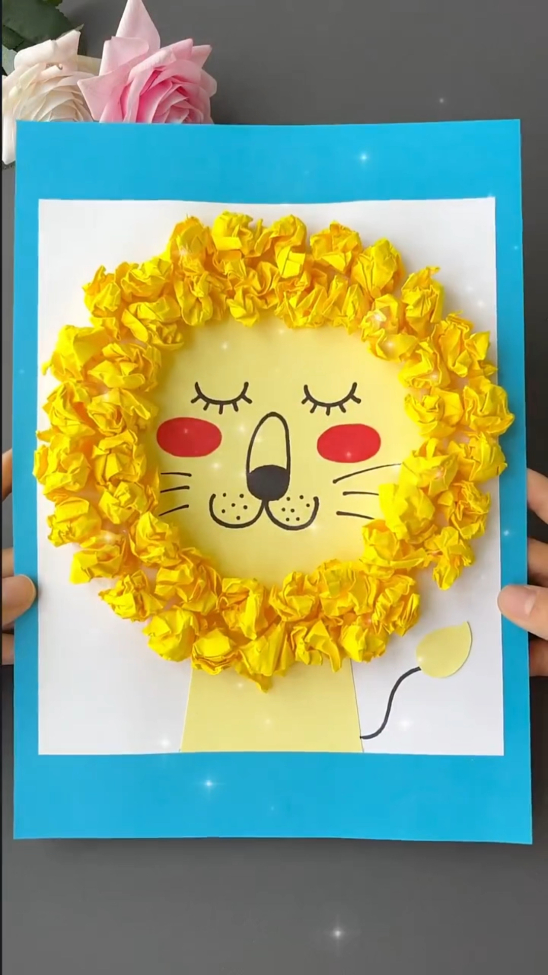 手工制作#带孩子一起立体小狮子吧!-度小视