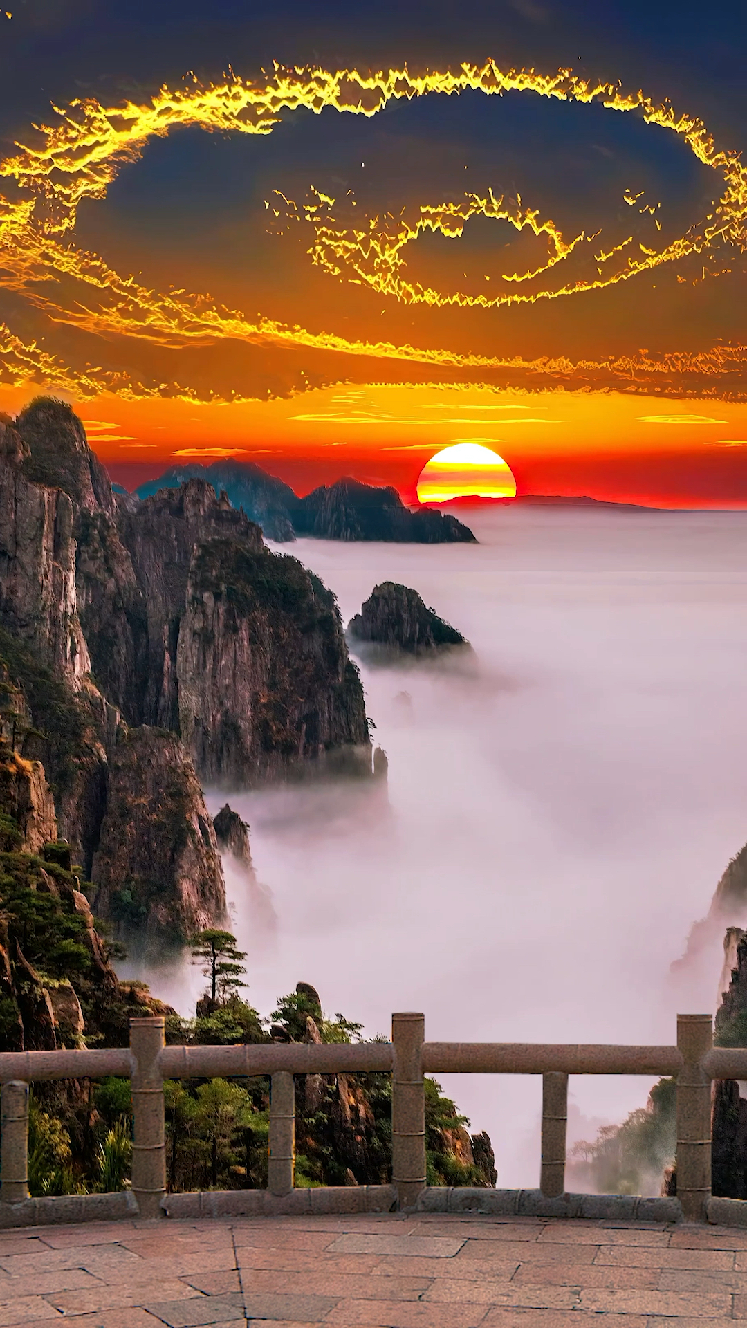 旅游进行时#为了呈现这7秒黄山美景,潜伏4个小时,才拍到这么美的奇 