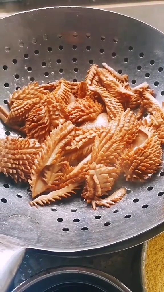 鲜猪腰麦穗花刀切法