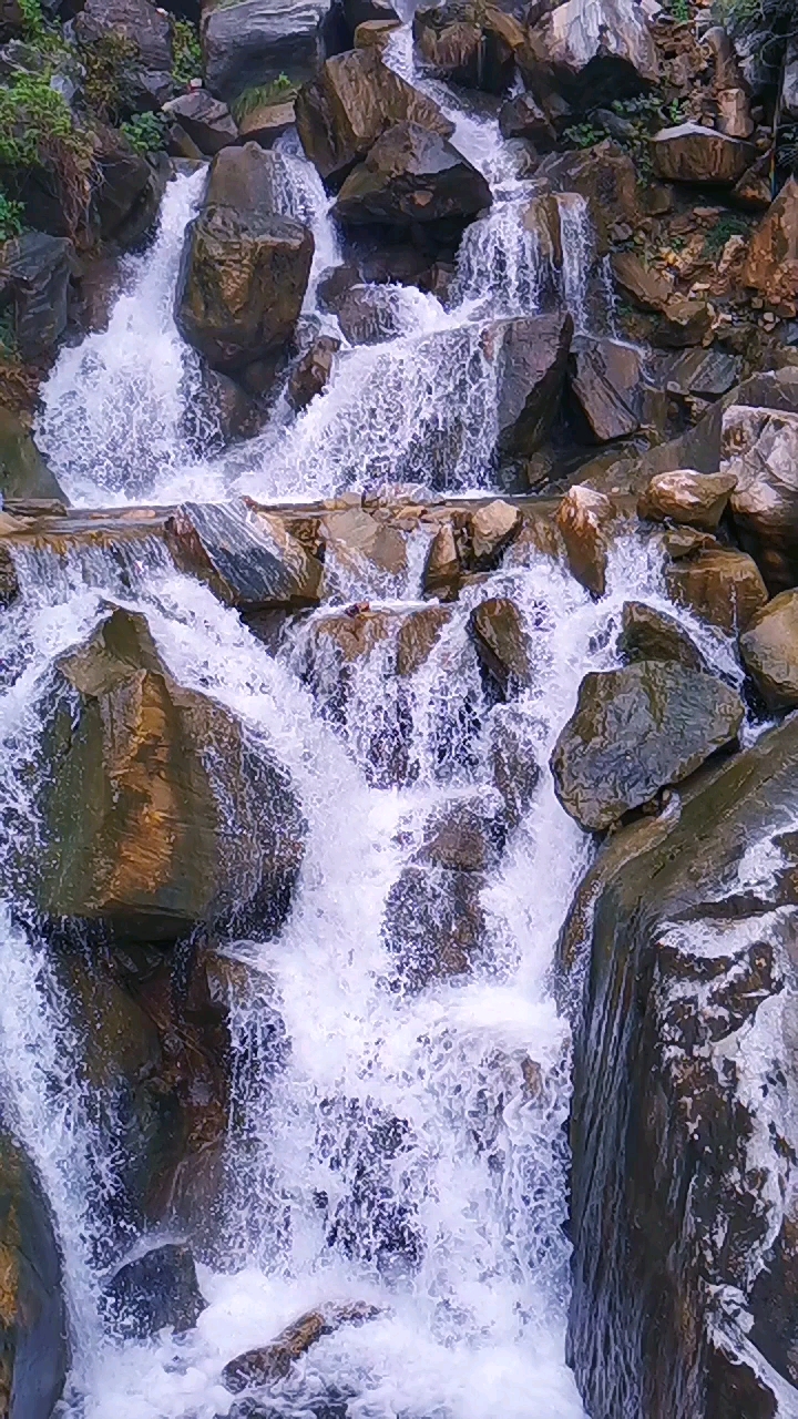 南太行自然风光辉县上八里镇鸭口村下午峪三叠瀑