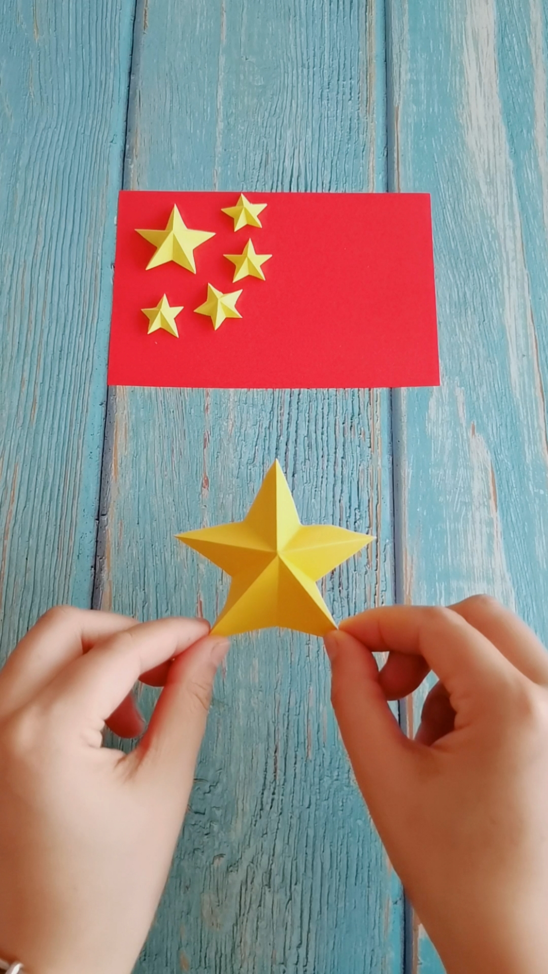 五星红旗你是我的自豪#五星红旗折纸,我爱我的祖国