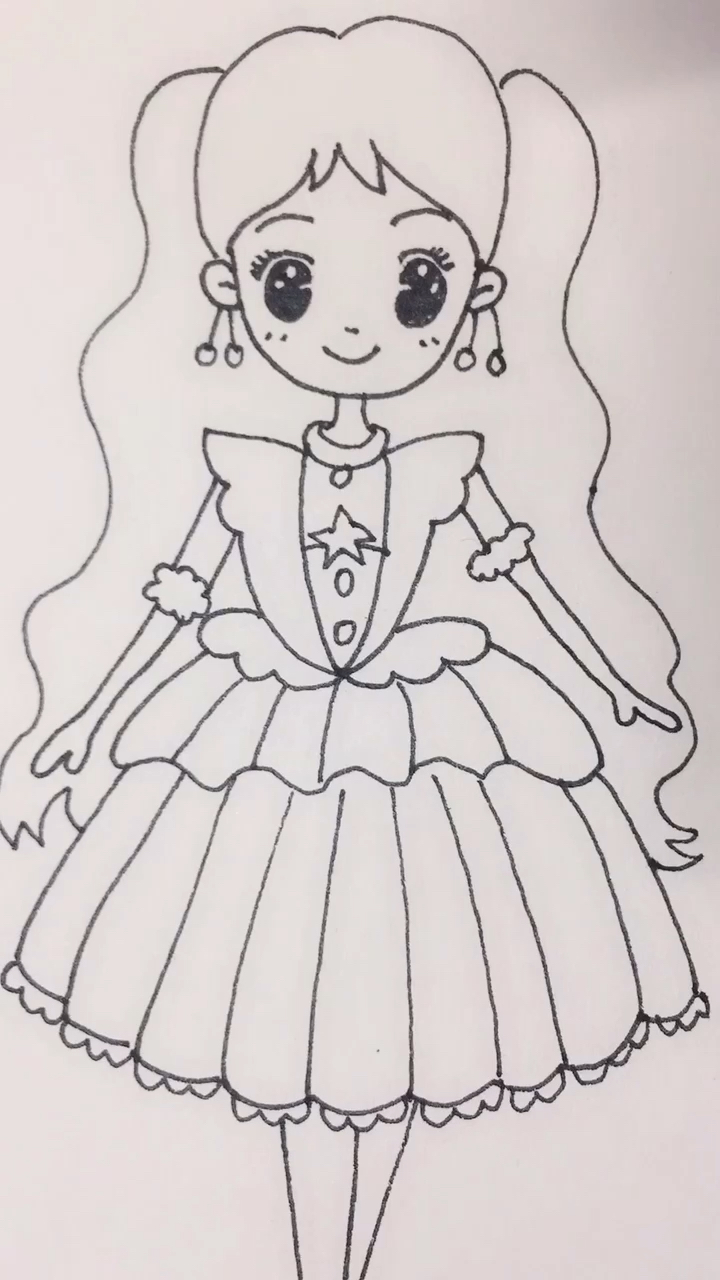 画画原来如此简单#学画公主简笔画-全民小视频