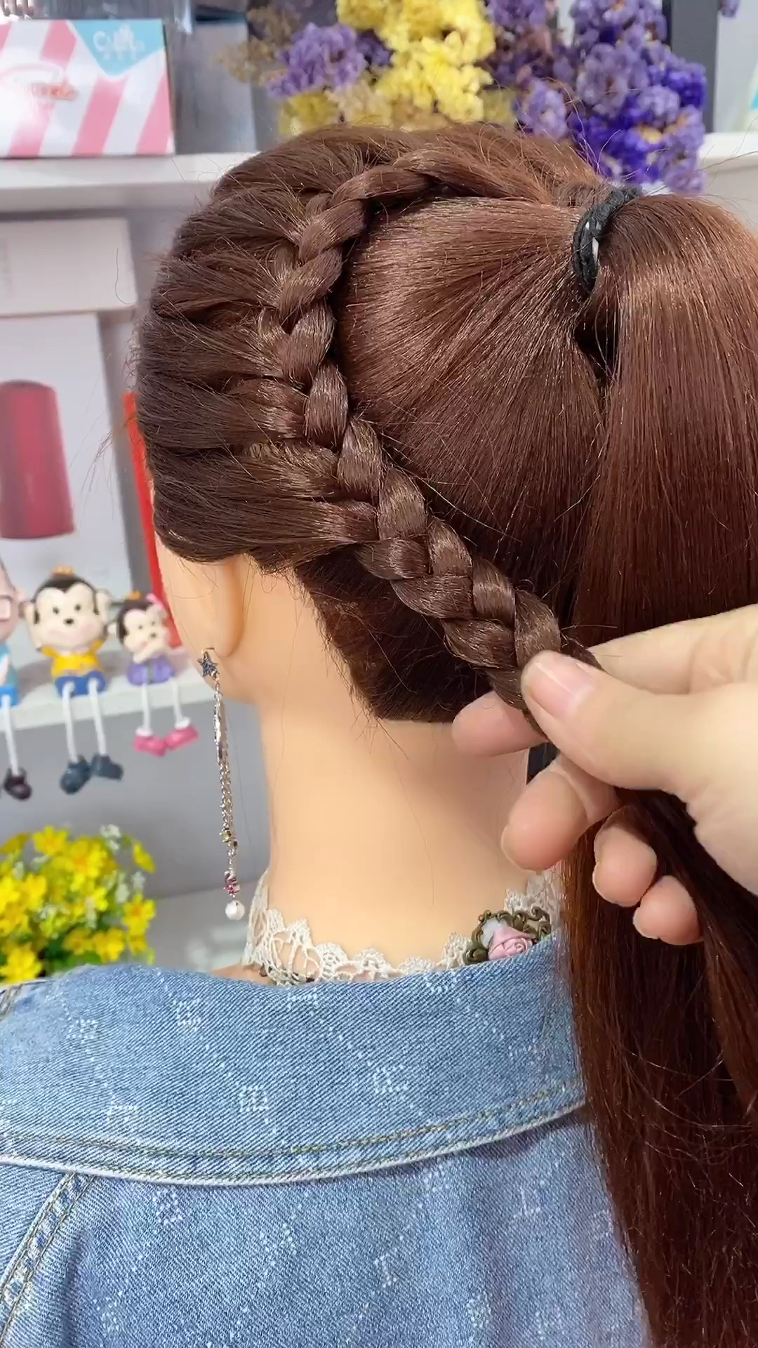 全民最火编发#爱心高马尾教程讲解