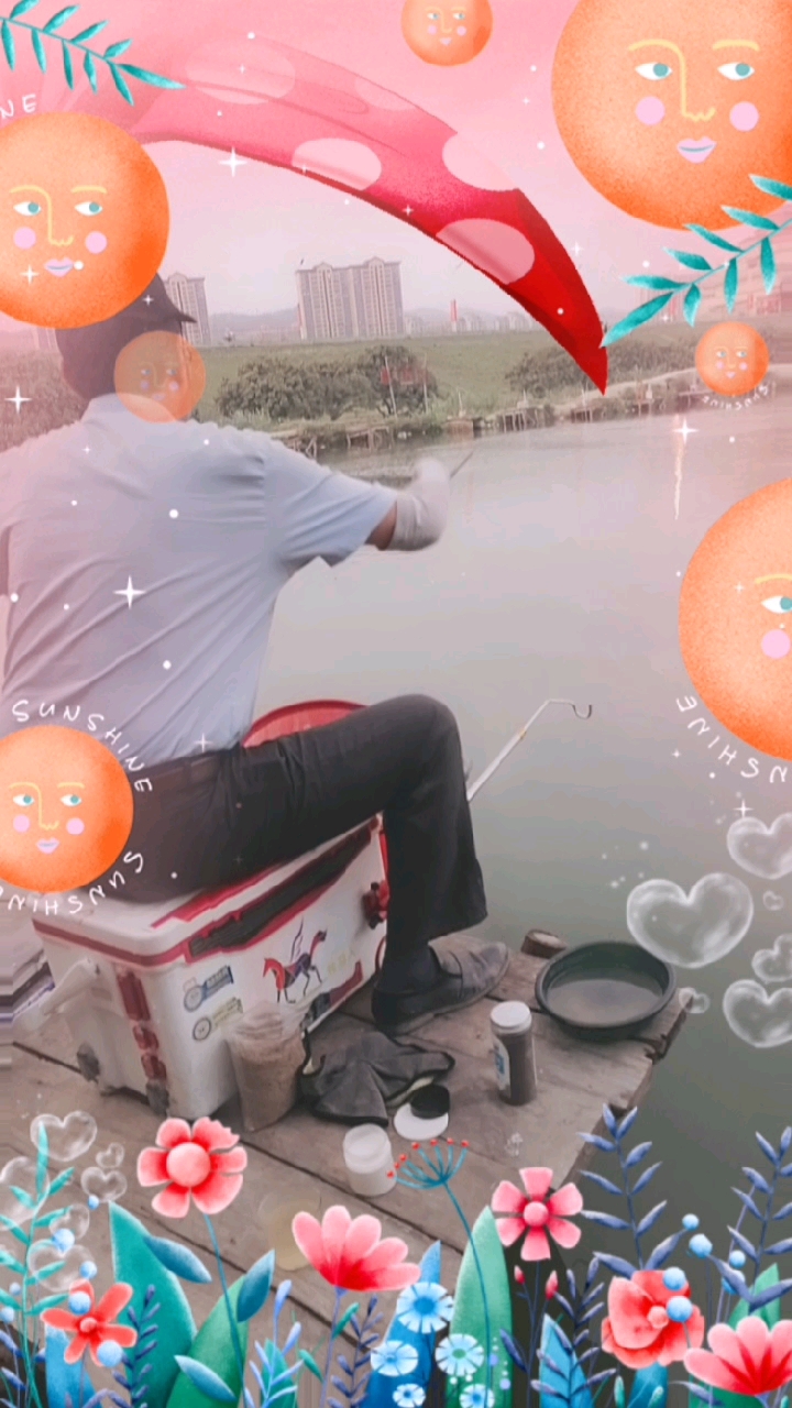 兄弟们钓鱼人难不难#哎呀,今天的运气不到家,钓了两个小时才三条鱼带