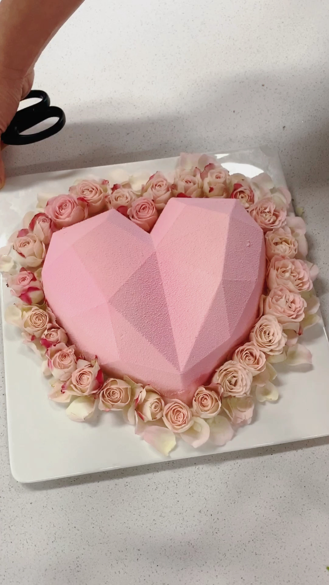 郑州西点蛋糕教学心形钻石蛋糕