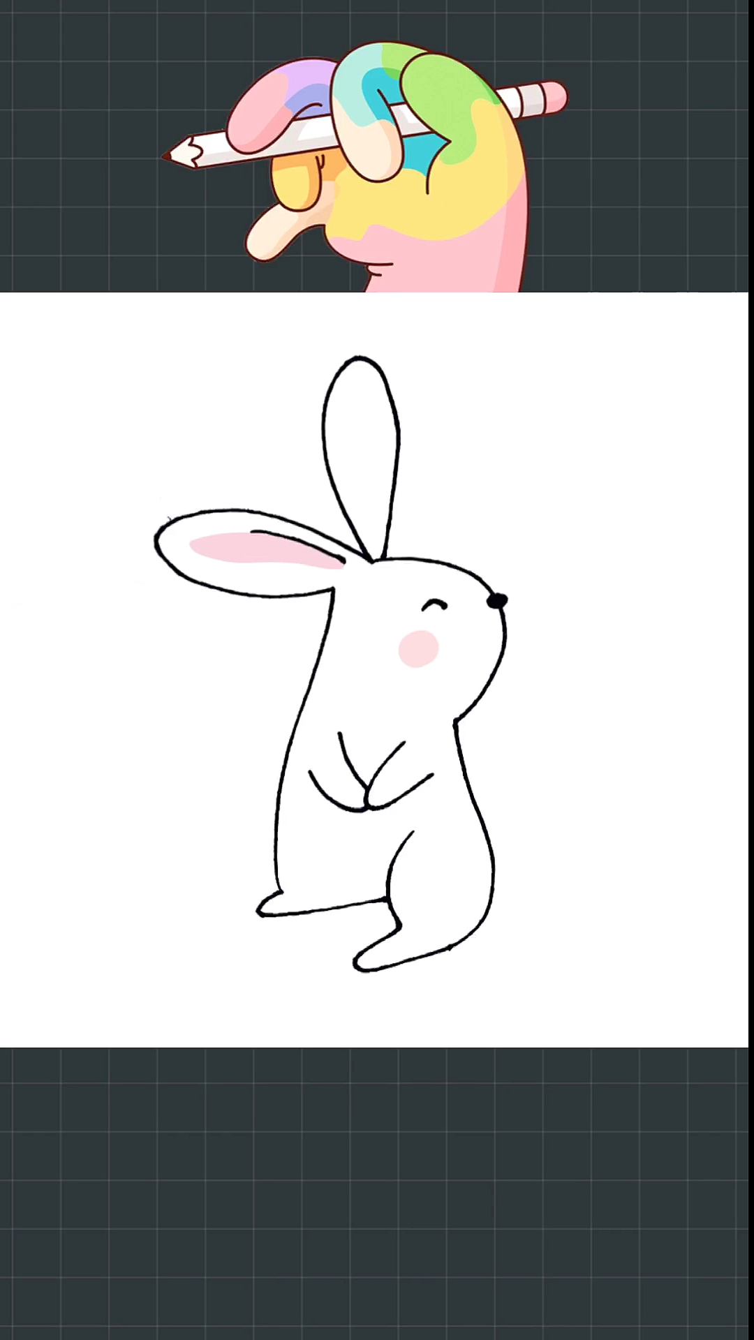 简笔画#新的小兔子的画法来啦,很容易学会的哦