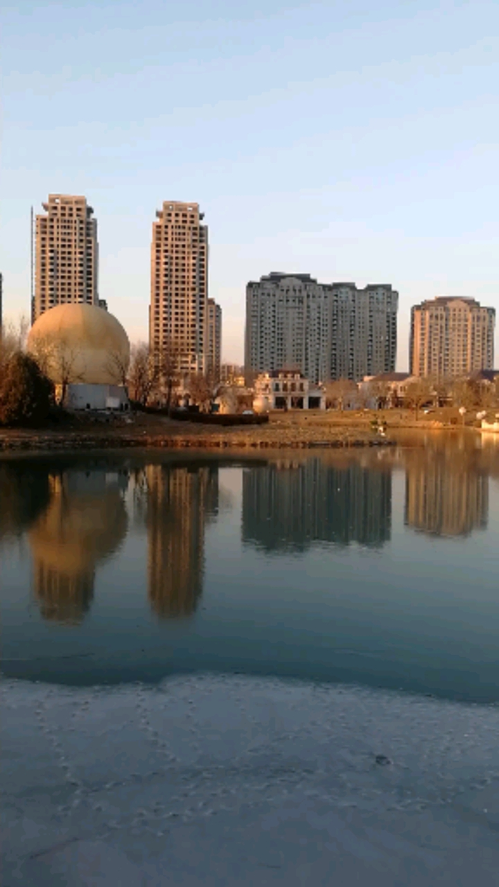 2月20日的固安大湖公园.