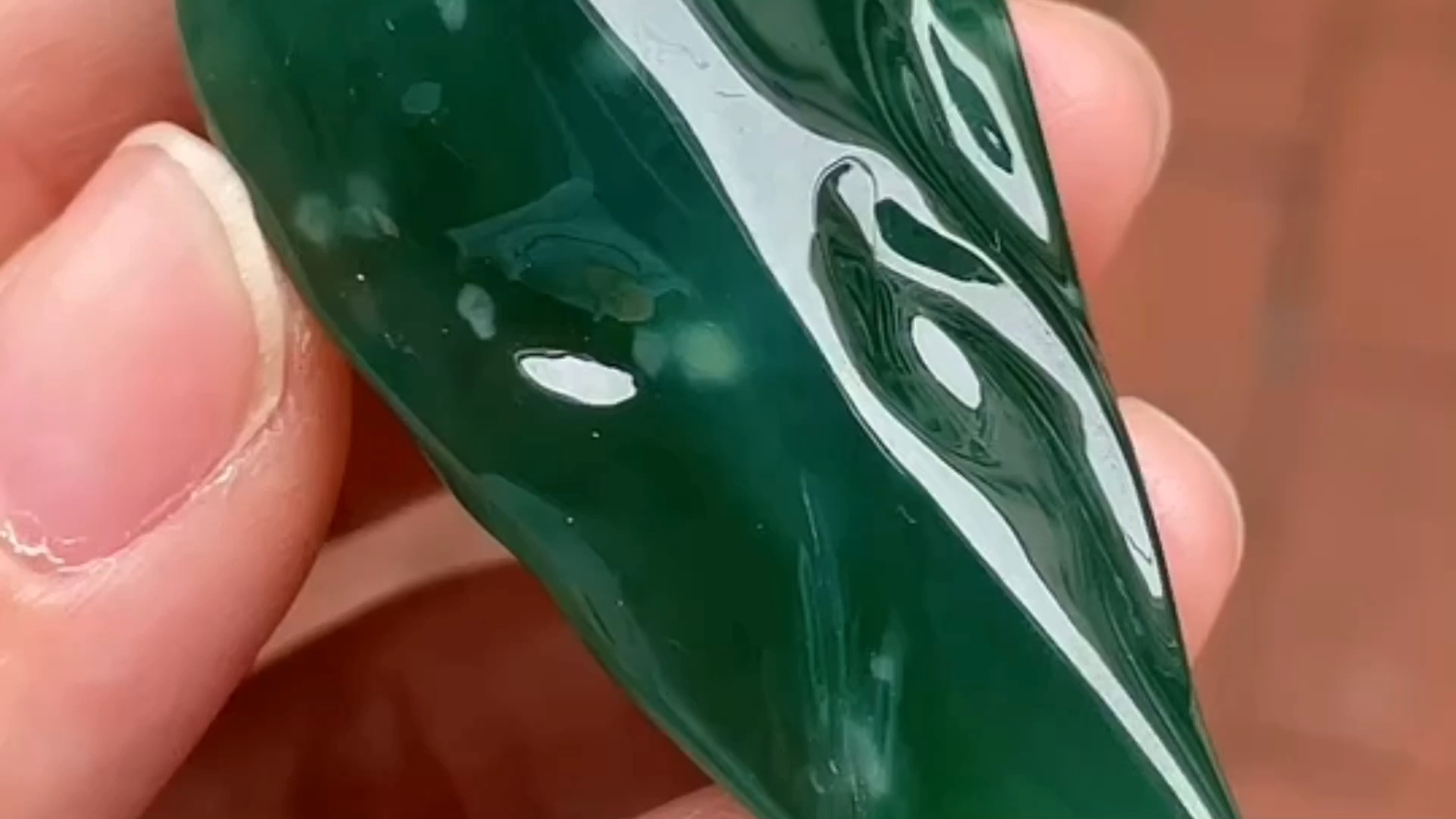 翡翠#超漂亮的老蓝水带雪花棉,冰感水头十足,胶感满满,底子通透淳净